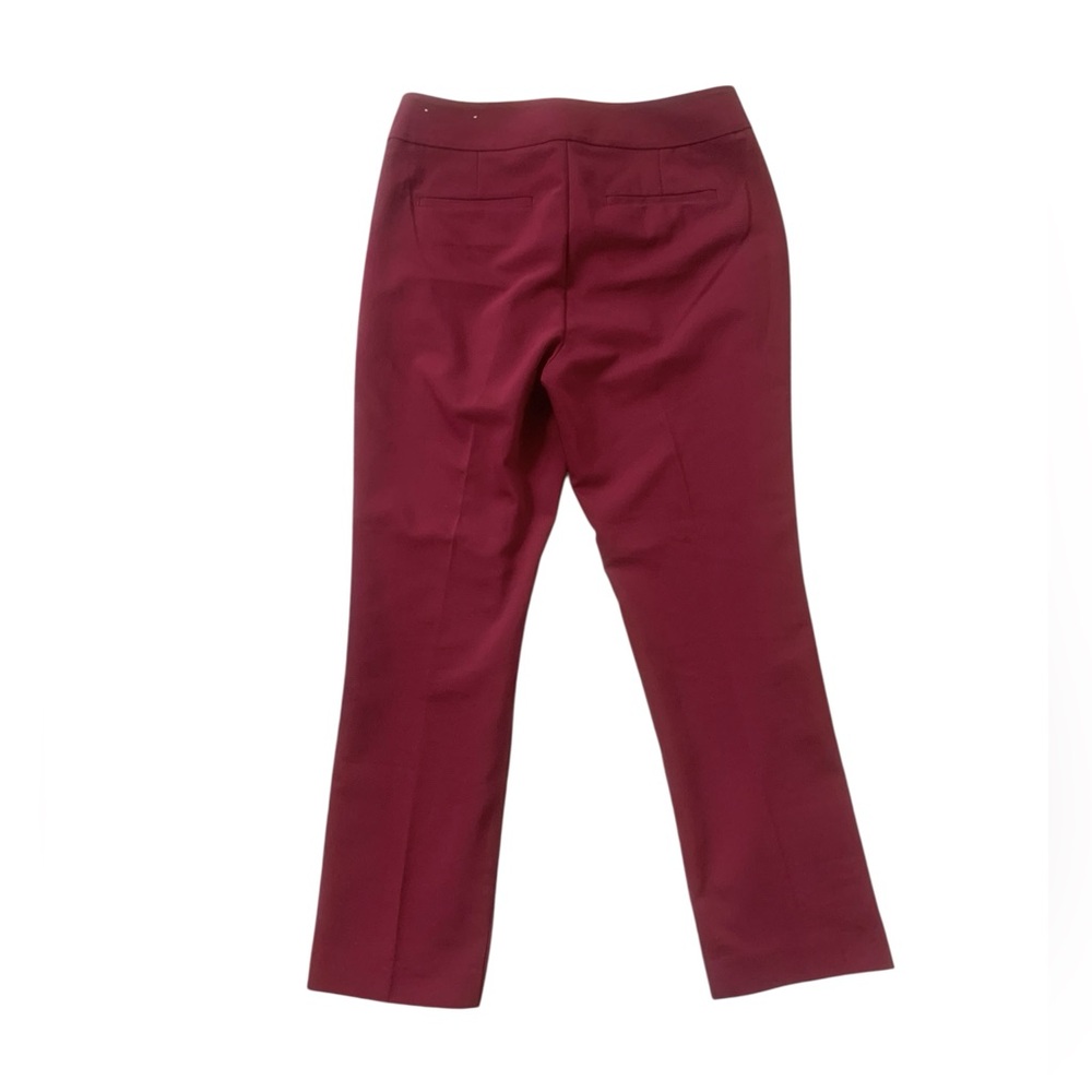 Ann Taylor Factory Cranberry Ankle Pants Button Hem Career Workwear Size 6 - Picture 2 of 6